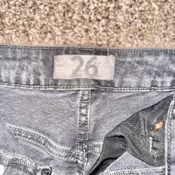 We The Free Free People Black Washed Denim Jeans Size 26 - Picture 2 of 9